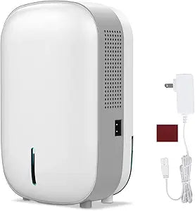 Mini Dehumidifier for Small Bathroom. Quiet. Auto Shut-OFF. Power Off Memory. Electric Dehumidifier for Small Space. Good for Bathroom Basement Bedroom Closet Safe Pantry RV Camper Yacht