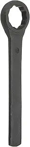 HARFINGTON Single Head Box End Wrench 55mm 45# Steel Spraying Straight Handle Box End Wrenches Single Head Metric Spanner Hand Tool for Automotive Repair Maintenance Mechanical, Black