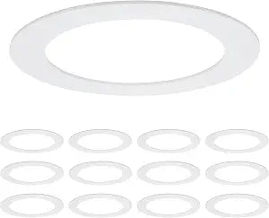 Maxxima 6" Goof Rings for Recessed Lights Can or Canless Trim Ring, 12 Pack