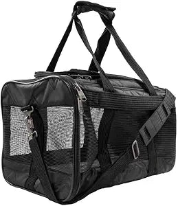 Sherpa Deluxe Airline Approved Soft Sided Dog & Cat Carrier, Black, Large