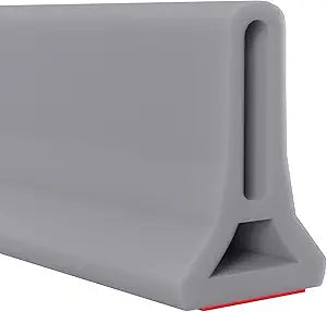 3ft/5ft/6ft/8ft/10ft Collapsible Shower Threshold Water Dam Water Barrier for Shower and Water Stopper Keeps Water Inside Water Threshold for Wet and Dry Separation (10ft, Gray)