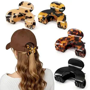 4pcs Small Hat Claw Clip for Thin Short Hair, 2.2 Inch Hair Clip for Women
