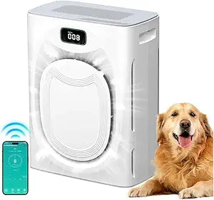 JVO Air Purifier for Pets Home - Covers 2400sq.ft Large Room, with Washable Filter & PM2.5 Display, Air Cleaner for Bedroom, Dorm, Office, Captures Pet Dander/Hair