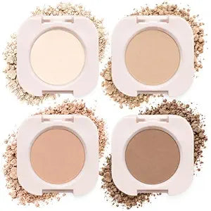 4 Colors Matte Nude Eyeshadow Set, Soft Beige Pink Brown Ivory Eye Shadow Collection, Blendable Powder Makeup for Women Daily Makeup, Work, Party, Travel and Natural Eye Looks