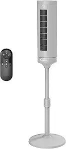 Lasko Elevation Tower Fan for Bedroom, Office, and Living Room - 42Γ-54Γ Adjustable Height Cooling with 40 ft/s Airflow and 90┬░ Oscillation- Quiet 24 dB Operation - Remote Control - Gray