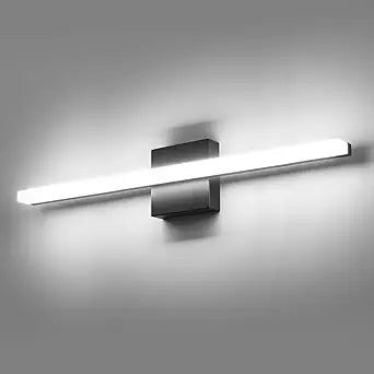 Combuh 24 Inch Black Vanity Lights for Bathroom Mirror Lighting Fixtures Gentle, 14W Modern Long Linear Restroom Wall Lamps Bar LED Lampara para Bao sobre Espejo Cool White 6000K