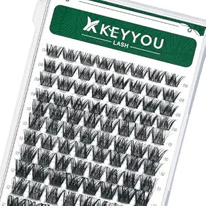 KEYYOU Lash Clusters Eyelash Clusters Natural Wispy D Curl 8-12mm MIX Y01