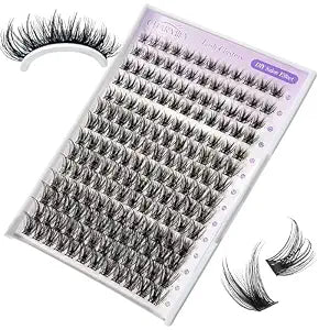 Lash Clusters Wispy Individual Eyelash Clusters 10-18mm C Curl 168 Pcs Natural Cluster Eyelash Extensions, DIY Lashes Clusters Soft Thin Band