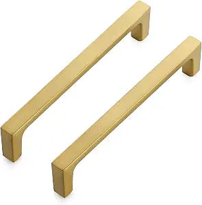 Ravinte Brushed Brass Solid Pulls Cabinet Handles 5 Inch 10 Pack
