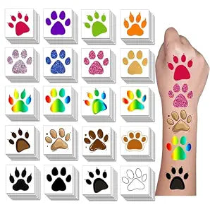 Paw Print Temporary Tattoos For Kids