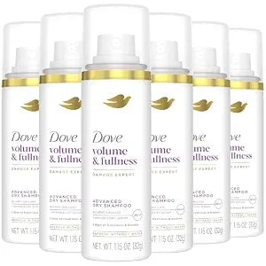 Dove Advanced Dry Shampoo, Volume & Fullness, Travel 6-Pack, 1.15 Oz Ea