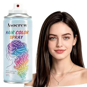 Dark Brown Hair Spray,Temporary Hair Color Spray for Kids Women Man, Washable Temporary Hair Dye, Instant Hair Color Spray, Non Permanent HairSpray for Party, Cosplay, Halloween (Dark Brown, 1 Pack)