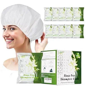 10 Pack Shampoo Caps No Need Rinse (Need 130ML Water)
