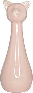 Cat Urn for Ashes  Ceramic Pet Memorial Urn for Indoor Display,Minimalist Design, Suitable for Cats up to 18 lbs (Pink)