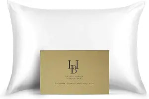 Pure Organic Silk Pillowcase Certified Organic 100% Pure Mulberry Silk Pillowcase 25 Momme Pillowcase (Ivory, Standard (Pack of 1)