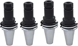 4Pcs CAT40 Tool Holder ER20 Collet Chuck Set Length 4"/100mm Chuck Tool Holder Set Mill Holder for CNC Engraving Machine Milling Lathe(CAT40-ER20-100)