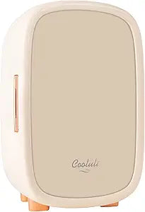 Cooluli Beauty 12L Skincare Fridge - for Makeup, Cosmetic & Facial Skin Care Products - for Women & Teen Girls - Pearl White Mini Fridge for Bedroom & Bathroom Vanity - Interior LED Lights