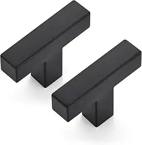 JOY DECOR 25 Pack Cabinet Knobs, Black Cabinet Handles, 2 Inch Kitchen Knobs, Single Hole Drawer Hardware for Dresser Drawers