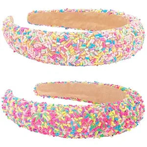 AHONEY Candy Headbands for Girls Women Sprinkle Donut Cute Hair Accessories