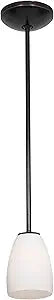 Sherry - E26 LED Rod Pendant - Oil Rubbed Bronze Finish - Opal Glass Shade