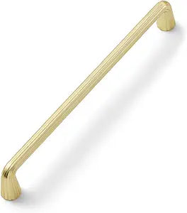 10 Pack Gold Cabinet Pulls 7-9/16" Hole Center Brushed Brass Drawer Pulls Bathroom Dresser Handles Hardware Zinc Alloy