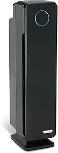 GermGuardian Air Purifier for Home with HEPA Pure Filter, for Wildfire Smoke, Pet Dander, Pollen, Odors, Large Rooms Up To 870 Sq. Ft., Removes 99.97% Pollutants, UV-C Light, 28", AC5350B, Black