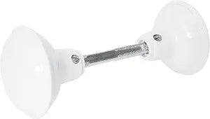 Prime-Line E 2319 Solid Brass Vintage Door Knob Spindle Set, White