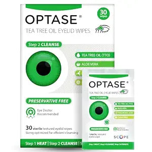 OPTASE TTO Eyelid Cleansing Wipes, 30 Count ��� Individually Wrapped Tea Tree Oil Eyelid Wipes ��� Preservative-Free Formula for Daily Use ��� Eye Doctor Recommended Tea Tree Eye Lid Cleanser