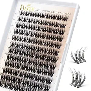 BEFER Wispy Lash Clusters 3D Natural Individual Lashes Extensions-Brave