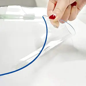 Rectangular Clear PVC Conference Table Protector Vinyl Plastic Tablecloth Desk Pad Mat for Dining Room Table Wooden Furniture Coffee Glass End Entryway Sofa Side Cabinet Waterproof 52 X 72 Inch