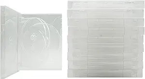 (5) 6 Disc Capacity Clear 22MM Empty Replacement CD DVD Cases with Tray - #DV6R22CLWT