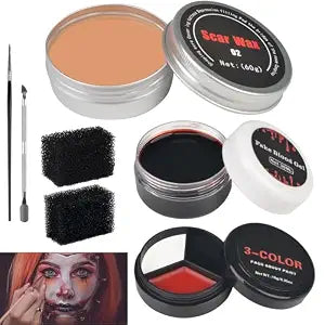 7PCS Halloween SFX Makeup Kit, Special Effects Clown Scar Face Body Paint
