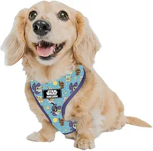 Sassy Woof Dog Adjustable Harness - Star Wars The Mandalorian - XS, Breathable Mesh, No Pull Design with Two D-Rings, Patented Design, Perfect for Small Dogs and Puppies