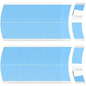 Maitys 120 Pcs Double Sided Wig Tape Waterproof for Women, Blue