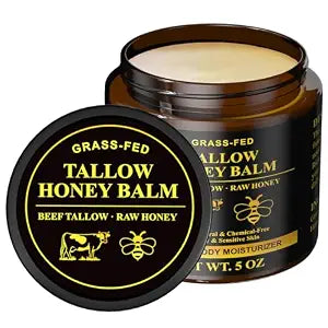 Beef Tallow for Skin, 5OZ Tallow and Honey Balm