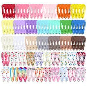 120pcs 1.2in Mini Colorful Snap Hair Clips for Baby Toddler Girls Barrettes