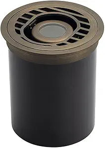 KICHLER 12 Volt 7 Watt Accent Well Light in Centenial Brass Finish for use as an Uplight in a Recessed Well, 15789CBR