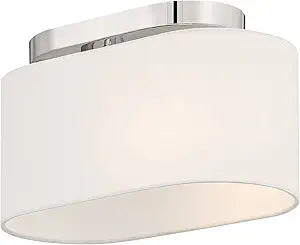 DESIGNERS FOUNTAIN Midtown 1 Light Semi Flush Mount Ceiling Light, Polished Nickel, D253M-SF-PN