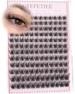 Wispy Lash Clusters Natural Fluffy Eyelash Clusters 144pcs 10-16mm