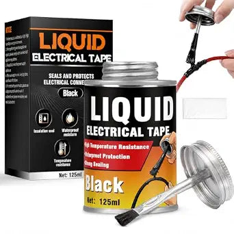 Liquid Electrical Tape, Waterproof Wire Insulation, Black, 4 oz