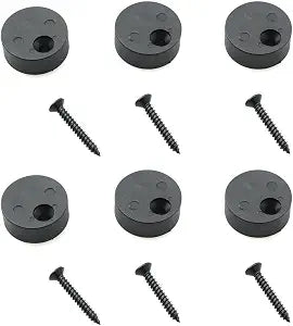 ZYAMY 6PCS Disc Block Sliding Barn Door Hardware Anti Jump Parts Adjustable Barn Door Stopper Anti Jump Pad for Barn Door Track Top Track Warehouse Door Accessories Black