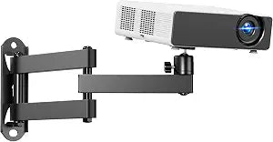 Foldable Projector Wall Mount, Fits 1/4", M4 & M6 Screws, 360 Rotation