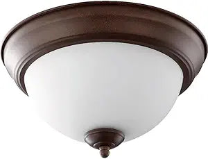 Quorum 3063-11-86 Transitional Two Light Ceiling Mount in Bronze/Dark Finish,
