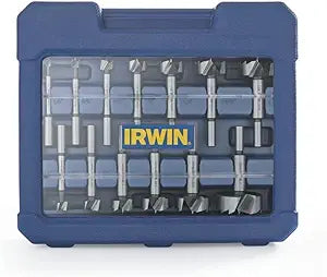 IRWIN Marples Forstner Bit Set, Wood Drill Bits, Made of Carbon Steel, Ideal for Fine Woodworking, Cabinet-Making and More, 14 Pieces (1966893)