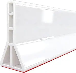 3.5" High Collapsible Shower Threshold Water Dam 98"Shower Water Splash Guard Shower Threshold Barrier Water Stopper To Keep Water In Shower Dry And Wet Bathroom