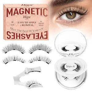 Higu clace Magnetic Eyelashes 2 Pairs Magnetic Lashes with Applicator(AH2)
