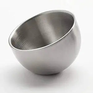 American Metalcraft DWSS5, Double-Wall Angled Mini Stainless Steel Sauce Bowl, 3.7" L x 3.5" W x 2.85" H, 5-Ounces