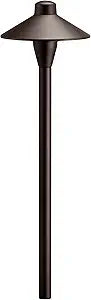 Kichler 12V Path Light in Textured Architectural Bronze, Durable Landscape Lighting, (21" H x 6.75" Dia), 15478AZT