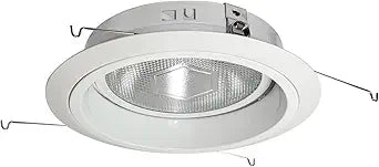 Nora Lighting NTM-57W-M1 6 in. PAR38 Specular Reflector with Rivet & Gimbal Ring, White