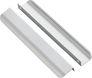 Ravinte 40 Pack Finger Pulls for Cabinets 192mm/7.5in Hole Center Tab Cabinet Handle Silver Finger Edge Pulls Concealed Handles for Kitchen Drawer Finger Hardware 250mm/9.84in Length